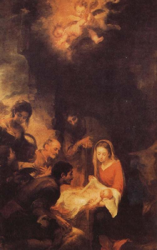 Bartolome Esteban Murillo Shepherds to the manger pilgrimage France oil painting art